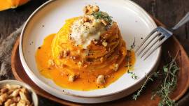 Spaghetti crema di zucca, gorgonzola e noci di Tiziana Ricciardi