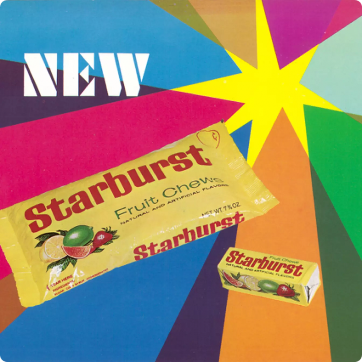 Starburst Fruit Chews negli anni '60